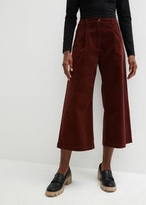 Weite Cord-Culotte aus Baumwoll-Mix in braun, Gr&ouml;sse 42, 98% Baumwolle, bonprix