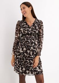 2-in-1 Umstands-und Stillkleid aus Chiffon in schwarz, Gr&ouml;sse 34, bonprix