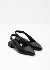 Sling-Ballerinas mit Schnalle in schwarz, Gr&ouml;sse 41, bonprix