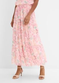 Maxirock aus softem Mesh in rosa, Gr&ouml;sse 52/54 (XXL), bonprix