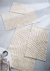 Badematte mit graphischen Design in beige, 45x50 cm, 100% Baumwolle, bonprix