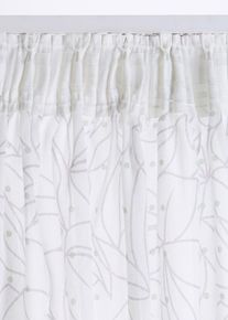 Gardinen aus nachhaltigem Polyester (2er Pack) in weiss, 145x135 cm, bonprix