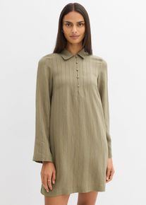 Blusenkleid aus Viskose-Mix in gr&uuml;n, Gr&ouml;sse 46, bonprix