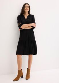 Tunika-Kleid aus softer Viskose in schwarz, Gr&ouml;sse 56/58 (3XL), bonprix