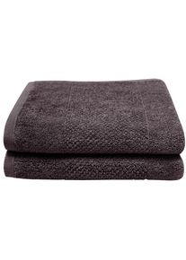 Dyckhoff, Handt&uuml;cher &raquo;Popcorn&laquo;, schwarz, Frottier, Baumwolle, 2 Stk.