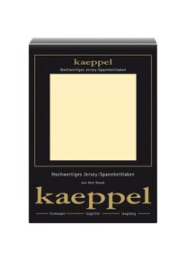 Kaeppel, Spannbettlaken &raquo;Single Jersey Mako Elasthan&laquo; aus 97% Baumwolle und 3% Elasthan, vanille, Jersey-Elasthan, Obermaterial: 97% Baumwolle, 3% 