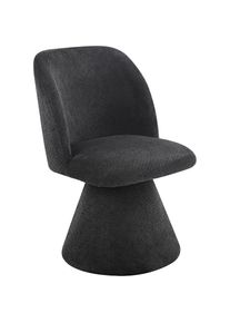 Hela, Hela Drehstuhl &raquo;BARI II&laquo; (Set) 1 Stk.360&deg; drehbar, Polsterfuss, Webstoff, fest gepolstert, anthrazit, anthrazit, Metall, Polyester, Stoff, B/H/T