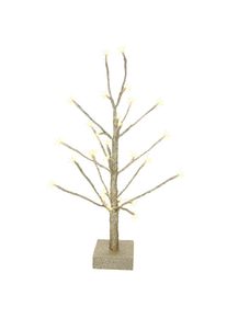 I.Ge.A., I.GE.A. Dekobaum &raquo;K&uuml;nstlicher Weihnachtsbaum, Weihnachtsdeko, Kunstbaum&laquo; mit Glitzer und LED Beleuchtung, champagnerfarben, H&ouml;he 65 cm, 