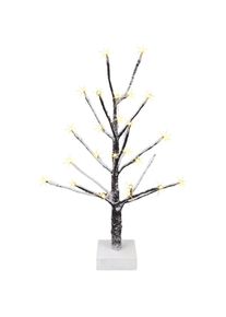 I.Ge.A., I.GE.A. Dekobaum &raquo;K&uuml;nstlicher Weihnachtsbaum, Kunstbaum, Weihnachtsdeko&laquo; mit Kunstschnee und LED Beleuchtung auf Holzfuss, braun, H&ouml;he ca. 65