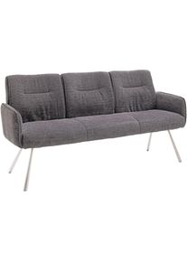 MCA furniture, MCA furniture Sitzbank &raquo;Delane&laquo; 1 Stk. tlg. Taschenfederkern, Lehnenkippfunktion, Armlehnen, beweglicher R&uuml;cken, anthrazit, 