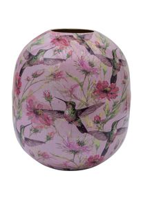 Creativ Home, Creativ home Tischvase &raquo;Vase&laquo; mit floralem Dekor, rosa, B/H/T: 32 cm &Oslash; 27 cm