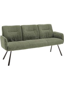 MCA furniture, MCA furniture Sitzbank &raquo;Delane&laquo; 1 Stk. tlg. Taschenfederkern, Lehnenkippfunktion, Armlehnen, beweglicher R&uuml;cken, olive, schwarz, Metall
