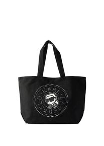 K by KARL LAGERFELD Karl Lagerfeld Shopper 'IKON CIRCLE' Damen Gr&ouml;&szlig;e One Size schwarz / silber / wei&szlig;