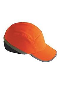 Portwest Anstosskappe PW79, mit 70 mm langem Schirm, Bel&uuml;ftungsl&ouml;cher, verstellbarer Klettverschluss, ABS und Baumwolle, orange
