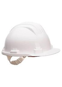 Portwest Arbeits-Sicherheitshelm PS61, unbel&uuml;ftet, mit Schirm, Regenrinne, verstellbares Kopfteil, PEHD, weiss