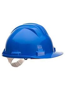 Portwest Arbeits-Sicherheitshelm PS61, unbel&uuml;ftet, mit Schirm, Regenrinne, verstellbares Kopfteil, PEHD, royalblau