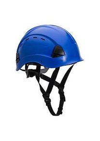 Portwest Bergsteiger-Helm Height Endurance, EN 1249, bel&uuml;ftet, verstellbares Kopfteil, ohne Schild, ABS und PC, royalblau