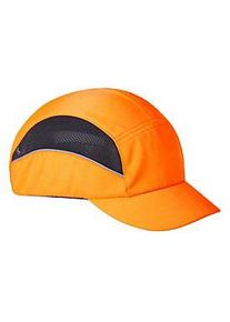 Portwest Anstosskappe PS59 AirTech, mit 50 mm langem Schirm, Bel&uuml;ftungsnetz, reflektierend, gr&ouml;ssenverstellbar, EVA und Nylon, orange