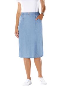 Damen Jeansrock mit dekorativen Kn&ouml;pfen blue-bleached