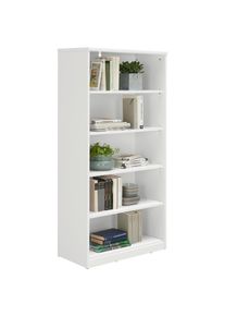 Xora Regal , Weiss , Holzwerkstoff , 4 F&auml;cher , 72x148x36 cm , Typenauswahl, Beim&ouml;bel erh&auml;ltlich , Wohnzimmer, Regale, B&uuml;cherregale
