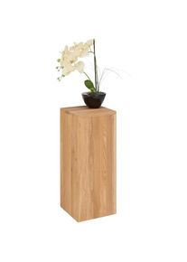 Linea Natura Blumenst&auml;nder , Eichefarben , Holz , Eiche , massiv , 25x60x25 cm , Wohnzimmer, Wohnzimmertische, Blumentische