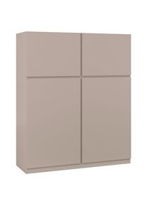 Mid.you Highboard , Beige , Holzwerkstoff , 2 F&auml;cher , 119.5x143x40 cm , FSC , stehend , Kleinm&ouml;bel, Kommoden, Highboards