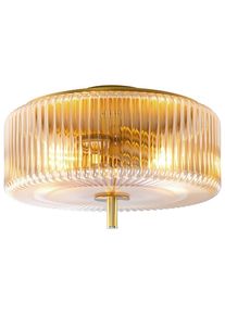 Collet's Monde Deckenleuchte , Bernsteinfarben , Metall, Glas , Abstraktes , 18 cm , RoHS, CE , Lampen & Leuchten, Innenbeleuchtung, Deckenlampen, Deckenlampen