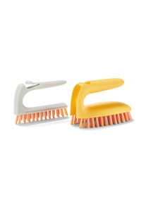 Tchibo - Brosse &agrave; sols et carrelage 2 en 1 - gris/jaune