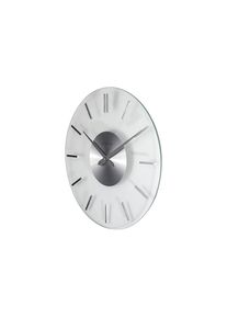 Nextime, Nextime Wanduhr &raquo;Stripe 2631 &Oslash; 26 cm Transparent&laquo;, transparent, &Oslash; 26cm, Aus Glas