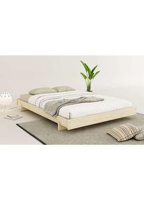 Goodproduct, GOODproduct Bettgestell &raquo;Senja, Bett, Massivholzbett, minimalistisches Design&laquo; B/T/H: 148/205,1/22,6 cm, inklusive Lattenrost, 
