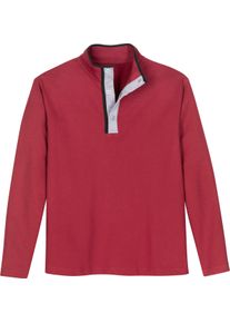 Herren Sweatshirt mit Stehkragen dunkelrot-grau