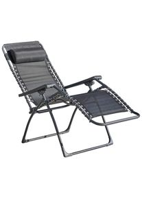 Ambia Garden Garten-Relaxsessel , Grau, Dunkelgrau , Metall, Kunststoff, Textil , 67x112.7x94 cm , klappbar , Gartenm&ouml;bel, Gartenliegen, Liegest&uuml;hle