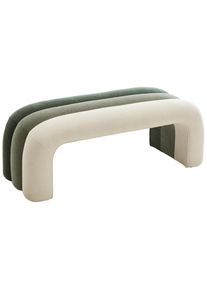 Xora Hockerbank , Gr&uuml;n, Hellgr&uuml;n, Beige , Textil , 121.5x46.5x46.5 cm , Esszimmer, B&auml;nke, Sitzb&auml;nke