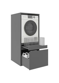 Xora Waschmaschinenschrank , Anthrazit , Holzwerkstoff , 67.5x151.8x67.5 cm , Waschk&uuml;che, Waschmaschinenschrank