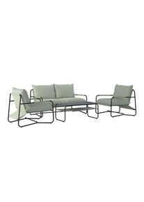 Ambia Garden Gartenm&ouml;bel-Set , Anthrazit, Mintgr&uuml;n , Metall, Glas, Textil , F&uuml;llung: Schaumstoff, Polyester,Polyester , Gartenm&ouml;bel, Gartengarnituren, Gartenm&ouml;bel-Sets