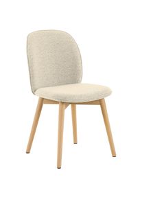 Mid.you Stuhl , Creme , Textil, Holz , Kautschukholz,Kautschukholz , massiv,massiv , Rundrohr , 49x89x56 cm , FSC MIX , Esszimmer, St&uuml;hle, Polsterst&uuml;hle