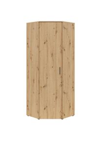 Eckschrank , Eiche Artisan , Kunststoff , 5 F&auml;cher , 71.5x195x71.5 cm , FSC MIX , Beim&ouml;bel erh&auml;ltlich , Schlafzimmer, Kleiderschr&auml;nke, Schranksysteme