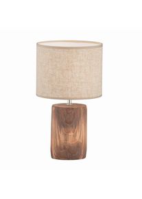 Fischer und Honsel Fischer & Honsel Tischleuchte , Naturfarben , Textil, Stein , 43 cm , Lampen & Leuchten, Innenbeleuchtung, Tischlampen, Tischlampen