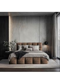 Mid.you Polsterbett , Braun , Holz, Metall, Holzwerkstoff , 180x200 cm , Bettkasten, gepolstertes Kopfteil, Stoffauswahl, In verschiedenen Gr&ouml;ssen erh&auml;ltlich,verstellbar, alternative Gr&ouml;ssen erh&auml;ltlich , Schlafzimmer, Betten, Polsterbetten