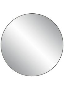 Xora Wandspiegel , Schwarz , Glas , rund , 100x100x3.5 cm , Bsci , Spiegel, Wandspiegel