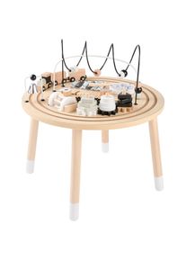 My Baby Lou Kinderspieltisch , Grau, Naturfarben, Schwarz, Weiss , Holz , Birke, Kiefer , massiv, Sperrholz , 50.3 cm , unisex , EN 71 , Baby- und Kinderm&ouml;bel, Babyzimmer, Kindersessel & Kindertische