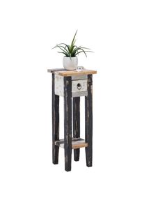 Landscape Beistelltisch , Mehrfarbig , Holz , Mindiholz , Schichtholz, teilmassiv , 1 Schublade(n) Schubladen , quadratisch , eckig , 25x67x25 cm , Stauraum , Wohnzimmer, Wohnzimmertische, Beistelltische, Beistelltische Holz