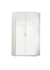Mid.you Eckschrank , Weiss, Weiss Hochglanz , Holzwerkstoff , 8 F&auml;cher , 95x198x95 cm , DIN EN ISO 9001, Made in Germany, BQ - B&uuml;ndnis f&uuml;r Qualit&auml;t , Schlafzimmer, Kleiderschr&auml;nke, Schranksysteme
