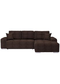 CARRYHOME Ecksofa , Dunkelbraun , Kunststoff , Uni , F&uuml;llung: Schaumstoff,Schaumstoff , Ottomane rechts, L-Form , 280x194 cm , Stoffauswahl, Liegefunktion, seitenverkehrt erh&auml;ltlich, R&uuml;cken echt , Wohnzimmer, Sofas & Couches, Wohnlandschaften, Ecksofas