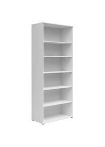 CARRYHOME Regal , Weiss , Holzwerkstoff , 5 F&auml;cher , 80x195x40 cm , FSC MIX , Typenauswahl, Beim&ouml;bel erh&auml;ltlich, stehend , Wohnzimmer, Regale, B&uuml;cherregale