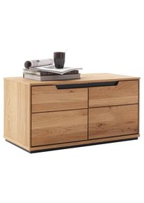 Linea Natura Garderobenbank , Wildeiche , Metall , Wildeiche , furniert, massiv , 79x41x41 cm , FSC MIX , Garderobe, Garderobensets & -serien, Garderoben-Serien