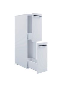 Mid.you Midischrank , Weiss , Metall , 2 Schublade(n) Schubladen , 25x110x50 cm , stehend , Badezimmer, Badm&ouml;belsets & -serien, Badm&ouml;belserien