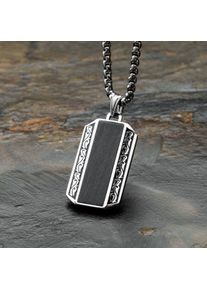 Holzkern Halsketten Herren Silber und Ahorn