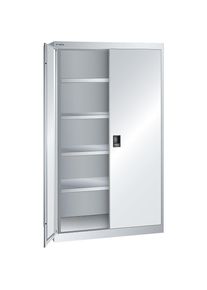 Armoire antistatique pour charges lourdes, h 1950 mm, 4 tablettes, l x p 1100 x 641 mm, gris clair LISTA