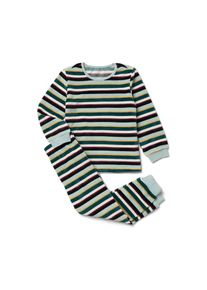 Tchibo - Kinder-Nicki-Pyjama - Baby - Gr. 98/104 - gr&uuml;n/gestreift